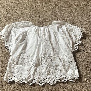 Cat & Jack White Eyelet Kids Blouse